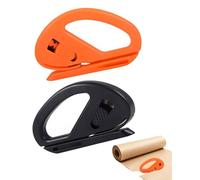 JEXOWIQ 2 Piezas Cortador de Papel de Regalo con 10 Pcs Cuchillas, Cortadora Papel, Cortadora de Papel, Cortador Papel Regalo para Papel de Regalo,Fiestas, Navidad, Cumpleaños, Negro/Naranja