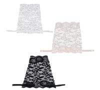 JEXOWIQ 3 pcs pcstop encaje para mujer,cubre escote,Encaje para Mujer con Clip en Mock Camisole,Sujetador Insertado Superposición Panel de Moda Chaleco Camisola de Encaje de Gran