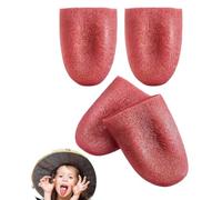 JEXOWIQ 4 pcs Lenguas Falsas Realistas de Halloween Prop de Lengua Artificial Elástica de Trucos Lengua Horrible Lengua Estirable de Trucos Bromas Brutas de Halloween Juguetes Props de Magos Horribles