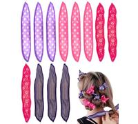 JEXOWIQ Heatless Hair Rollers Sponge Rollers Suaves para Pelo Sin Calor Rizadores Sueño con Tela 12 Piezas 4 Colores para Ondulaciones Overnight y Peinados DIY