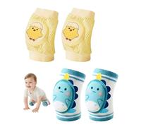 JEXOWIQ Rodilleras para Bebés Gateo 2 Pares Antideslizantes y Transpirables Protectores de Rodillas Cushion para Bebés de 0 a 12 Meses Rodillera Bebe Gateo Unisex para Crawling Infant, Estilo B