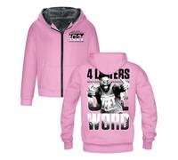 Jey Uso Four Letters One Word Yeet Sudadera con capucha de manga larga para mujer y hombre, chaqueta de invierno, rosa, 3XL
