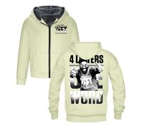Jey Uso Four Letters One Word Yeet Sudadera con capucha de manga larga para mujer y hombre, chaqueta de invierno, beige, L
