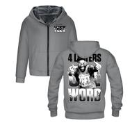 Jey Uso Four Letters One Word Yeet Sudadera con capucha de manga larga para mujer y hombre, chaqueta de invierno, gris, L