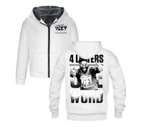 Jey Uso Four Letters One Word Yeet Sudadera con capucha de manga larga para mujer y hombre, chaqueta de invierno, blanco, XS