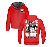 Jey Uso Four Letters One Word Yeet Sudadera con capucha de manga larga para mujer y hombre, chaqueta de invierno, rosso, XXL