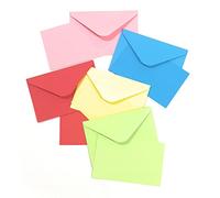 JEYEFFE Sobres de colores con tarjeta, juego de 100 sobres + 100 tarjetas, mini formatos 7 x 11,2 cm y 14 x 9 cm, para bodas, fiestas, cumpleaños, regalos y tarjetas de felicitación (multicolor, 14 x