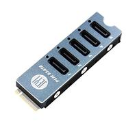 JEYI M.2 NVME M clave PCI-E 3.0 a 5 puertos SATA 3 tarjeta de expansión 16G JMB585 chip SATA disco Array Card M. 2 Nvme PCI-E SSD para Raid ThunderBolt3