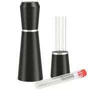 Jeymei WDT - Herramienta de distribución de espresso, batidor de espresso con 8 agujas extra de acero inoxidable 304 de 0,35 mm, herramienta de peine espresso para agitador de café molido Barista
