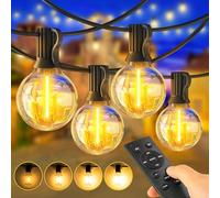 JEYMORKEY Cadena Guirnaldas Luces Exterior 15M - LED Cadena de Luz 18+1 G40 Bombillas Impermeable Jardín Dimmable Guirnalda iluminacion de exteriors lampadas terraza Patio Pergolas