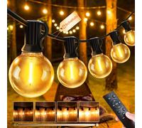 JEYMORKEY Cadena Guirnaldas Luces Exterior 45M - LED Cadena de luz 62+2 G40 Bombillas Impermeable Jardín Dimmable Guirnalda iluminacion de exteriors lampadas terraza Patio Pergolas