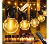 JEYMORKEY Guirnalda Luces Exterior Jardin Bombillas - 20m 65.5ft G40 Led Luz Exteriores Guirnaldas IP44 Impermeable Conectable Terraza Iluminacion Para Camping Patio Fiesta Bodas