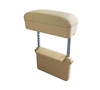 JEYODA Reposabrazos para coche, ajustable, reposabrazos, caja organizadora de almacenamiento (beige)