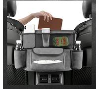 JEYODA Soporte para bolso de coche entre asientos de gamuza de gran capacidad, para consolas y organizadores automotrices para almacenamiento de documentos y teléfonos (estilo 1925, 2 gris)