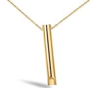 JEYORZY 1 pcs Collar Consciente para Aliviar el Estrés, Collar Ansiedad Respiración Collar para Mujeres Hombres Collar Atención Plena Estrés Acero Inoxidable para Práctica Respiración, oro