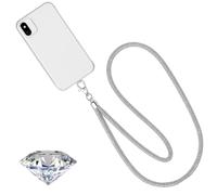 JEYORZY 1 pcs Correa para Cuello Cordón Cuerda, Cordones de Insignia, Cordón Tarjeta de Identificación, Cristal Lanyard Llavero, Soportes de Insignias Transparentes, para Colgante Clave, Blanco