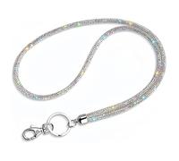 JEYORZY 1 pcs cristal Lanyard y llavero, Cordón y Tarjeta de Identificación, Cristal Lanyard con Tarjetero y Llavero, Soportes de Insignias, para Escuela, Reunión de Trabajo, Colgante Clave