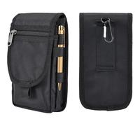 JEYORZY 1 pcs Gran bolsillo para smartphone, riñonera, Funda Movil Cinturon Bolsa para Teléfono Celular Cinturón Hombre Soporte Premium Protectora Universal Riñoneras Porta, regalo para hombres, negro