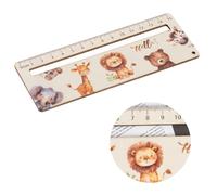 JEYORZY 1 Piezas Regla para la Lectura Infantil, Regla de Lectura 18 Cm, Regla de Madera para Niños, Reglas Personalizadas, Marcapáginas de Entrada Al Cole para Niños, Regalos(Animal)
