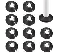 JEYORZY 10 Pcs Tapa De Tubo De Radiador Negro Anillo De Plástico Cubierta Tapón Fundas Decorativas de Tubería para De Calefacción Tapones para Tubos de Embellecedor Rosetas Cubierta Collar Guirnalda
