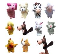 JEYORZY 10 Piezas Marionetas de Mano,Muñecos de Dedo para Niños,Figuras de Peluche,para Cumpleaños Infantiles,Regalos e Ideas de Regalo,para Niños y Niñas