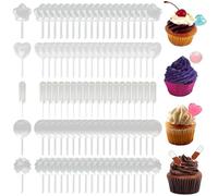 JEYORZY 100 Piezas Pipetas de Transferencia 4ML, Pipeta Plastique, Pipetas Desechables, Pipeta Cuentagotas, Mini Pipeta Plastique, Pipetas Exprimibles, Goteros para Fresas, Chocolate, Mermelada
