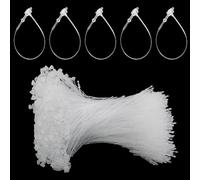 JEYORZY 1000Piezas tiqueta de Precio, Sujetador de Plástico para Etiqueta de Precio, Bucle de Pasadores de Cierre A Presión, para Colgando Etiquetas para El Precio, No Necesito Una Pistola de Etiqueta