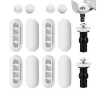 JEYORZY 12Piezas Tope de Asiento de Inodoro, y 2PZ Tornillos de Asiento de Inodoro, Tope para Asiento de Inodoro de Baño Topes de Inodoro Parachoques del Asiento, Topes de Inodoro Parachoques de topes