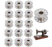 JEYORZY 16 Pcs costura accesorios, canillas maquina coser, Metal Maquina para Hacer Canillas, Bobinas de Coser, Duradero para Hilo De Coser, adecuado para máquinas de coser con canilla (metal)