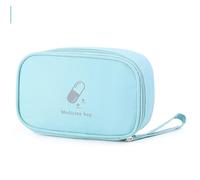 JEYORZY 1pcs Botiquin Viaje, Kit Primeros Auxilios, Botiquin Coche, Mini Vacío Botiquíns de Primero Auxilios, Bolsa de Medicina Portátil, Mini Kit Primeros Auxilio Viaje, Botiquins Pequeño, Azul