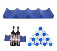 JEYORZY 1x Porta Botellas de Nevera, Estante de Vino de Estilo Europeo, Soportes para Botellas de frigorífico, botellero de plástico, Europeo portabotellas de Mesa para Nevera, para Nevera, Azul rey