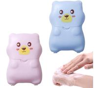 JEYORZY 2 Cajas 100 Piezas Hojas Papel de Jabón Portátil, Mini Jabón de Papel, jabon, jabon de manos pastilla, para Las Manos Jabón de Papel Desechable con Caja de Plástico para Viajes Paper Jabones