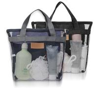 JEYORZY 2 Pcs Bolsa Ducha Camping Portátil, Bolsa De Malla De Playa, Neceser Playa Transparente, Bolsa Bañador Mojado, Bolsa Natacion, Para Colgar En La Ducha Para Viajes, Gimnasio, Natación, Playa