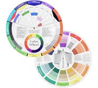 JEYORZY 2 Pcs Colores Rueda, Tablero de Mezcla de Pintura, Círculo Cromático, Rueda de Emociones para la Guía Educativa para la Enseñanza del Arte, Pintura, Diseño de Aerógrafo, Tatuaje y Maquillaje