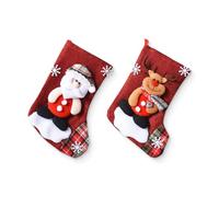 JEYORZY 2 pcs Medias Navideñas: Papá Noel, decoración navideña, Rellenables y Colgantes, Chimenea, Festividades y Decoración del Árbol, Calcetines Navidad Chimenea Familiares, para Celebrar en Familia