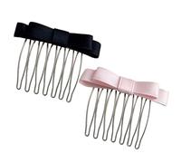 JEYORZY 2 pcs Peines Laterales de Metal, Peines de Velo, Peines Laterales para Mujer Cabello Francés con 7 Dientes para Accesorios para el Cabello con Clip de Moño, para boda novia peines decorativos