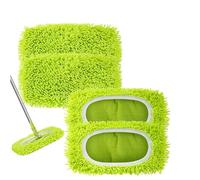JEYORZY 2 Piezas Fregona Microfibra Recambio Mopa, Recambios de Mopas Paños, Almohadillas Lavable Reutilizables para Limpiar Suelos Duros/de Madera, para Fregona Microfibra Reutilizables