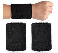 JEYORZY 2 Piezas Muñequeras, Muñequeras Deportiva Absorbentes para Hombre y Mujer, Mangas Protectoras de Dedos y Diademas Deportivas, Suave y Gruesa para Baloncesto, Gimnasio, Gimnasia, Tenis, Fútbol