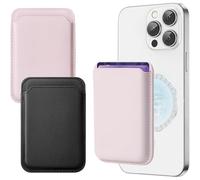 JEYORZY 2 Piezas tarjetero movil, Wallet para móvil, Tarjeteros Adhesivos, Tarjetero Movil, cartera de piel, ID Tarjeta Crédito Pocket, Tarjetero Flexible para Llevar tu Documento de Identidad Contigo