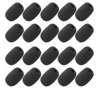 JEYORZY 20 pcs Esponja Microfono,Espuma Microfono, Negro Protector Auricular Micrófono, Espuma Escudo Parabrisas, Mini Cubiertas de Micrófono de Espuma, para Micrófonos Pequeños, Auriculares Lavalier