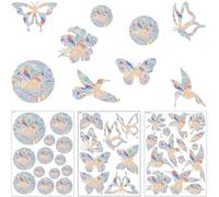 JEYORZY 3 Piezas Pegatinas de Ventana Mariposa Anticolisión de Talla Grande Calcomanías Pegatinas de Ventana de Pájaro Polvo Pegatina Surtido Prevenir Colisiones Pájaros en Ventanas