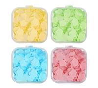 JEYORZY 4 Cajas Escamas de Jabon Forma de Pétalo, Soap Pedazo con Caja de Almacenaje, Jabon en Escamas para el Baño, Acampar, Viajar, Salir