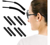 JEYORZY 4 Pares Fundas de Patillas Antideslizantes, Almohadillas Suave Fundas Antideslizantes para Patillas, Suave Tela de Algodón de Punto Almohadillas gafas Orejas, para Oreja Almohadillas Gafas