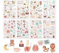JEYORZY 408 Pcs Animales Pegatinas Infantiles Pegatinas Set Haz tus propias hojas de adhesivos para mezcla y combina, Stickers Infantiles, Pegatinas Cumpleaños, Detalles Cumpleaños Infantiles