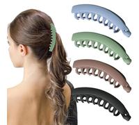 JEYORZY 4x Banana Clip, peines grandes vintage de plátano, Clips De Plátano Bananas Hair Clip, Plátano Pinzas Para El Cabello Para Cabello, Clips de banano, Pinzas para el pelo de plátano, Para niñas