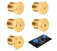 JEYORZY 5 Pcs Boquillas de Propano Butano, Conjunto Inyector Quemador, Inyectores Cocina Gas Butano Conversión Repuesto, Inyectores Cocina Gas Butano Boquilla de Repuesto, Chorros de Gas
