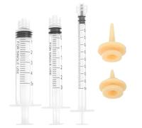 JEYORZY 5 Pcs Unidades Kitten Feeding Kit, Syringes & Nipple Set para Gatitos, Biberon Gatos Recien Nacidos, 3 Jeringas de alimentación y 2 Pezones de Silicona, Cachorros y Suministros Reutilizables