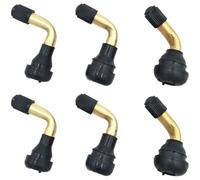 JEYORZY 6 Piezas Adaptador Válvula De Rueda, 90 Grados Extensiones De Válvulas, Valvula Rueda Coche, Latón Válvula De Neumático Sin Cámara Adecuado, Válvulas sin Cámara para Motocicletas