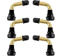 JEYORZY 6 Piezas Adaptador Válvula De Rueda, 90 Grados Extensiones De Válvulas, Valvula Rueda Coche, Universal Válvula Universal PVR40 Sin Cámara para Neumáticos, Válvulas sin Cámara para Motocicletas
