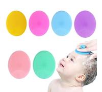 JEYORZY 6 Piezas Cepillo de Ducha de Bebé,Cepillo de Masaje del Cuero Cabelludo del Bebé,Cepillo de Cuna Para Bebé,cepillo exfoliante,cepillo facial manual por Adultos,Cepillo de Silicona Súper Suave